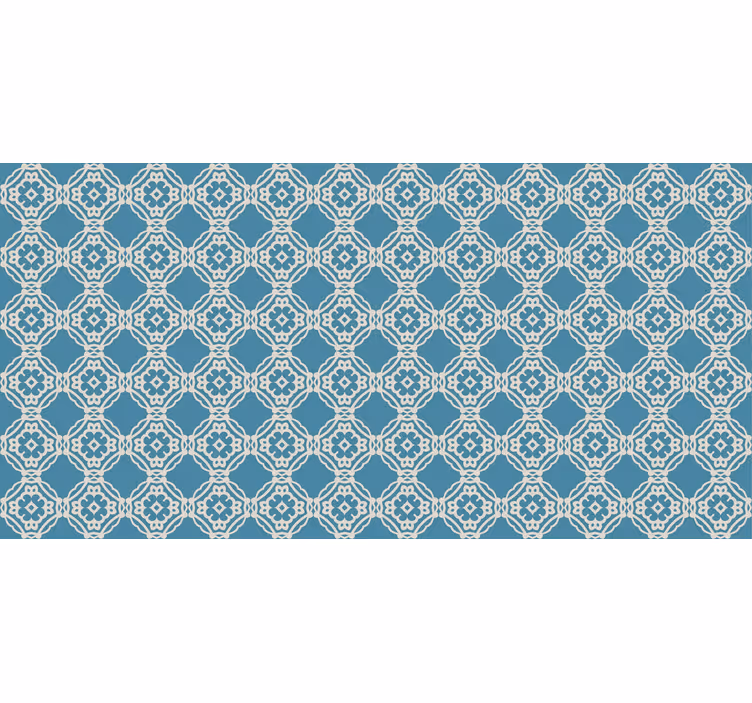 Papel tapiz textura patrón azul y blanco vintage - TenVinilo