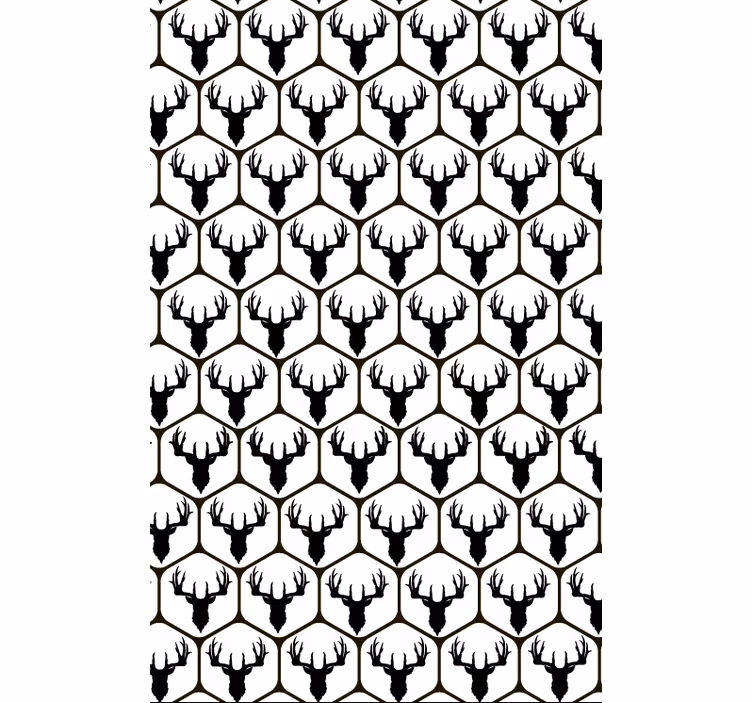 Papel tapiz animales ciervo en mosaico - TenVinilo