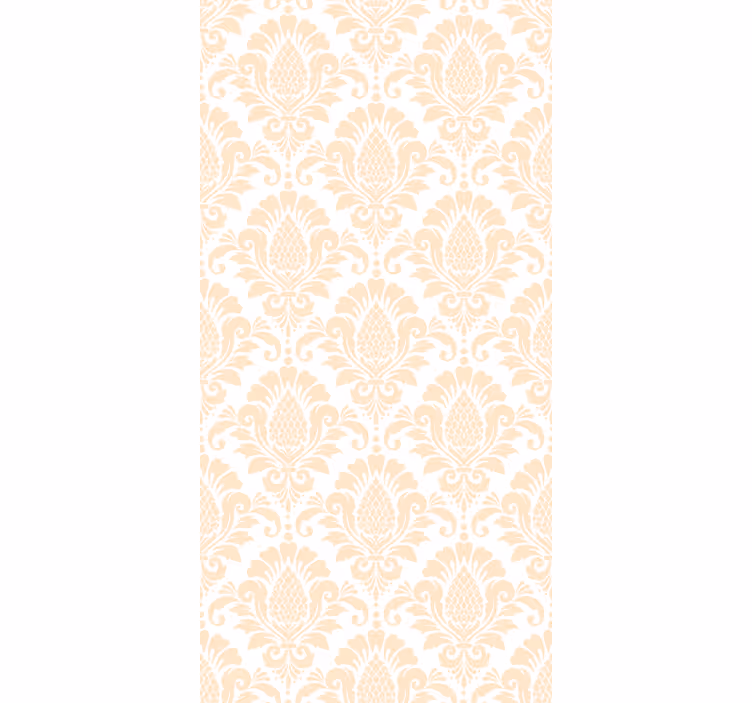 Papel tapiz para recámara patrón damasco beige - TenVinilo