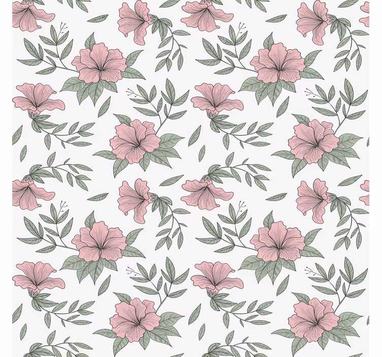 Papel tapiz para recámara acabado floral - TenVinilo