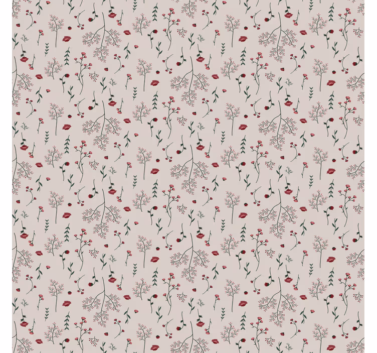 Papel tapiz para recámara diseño floral - TenVinilo