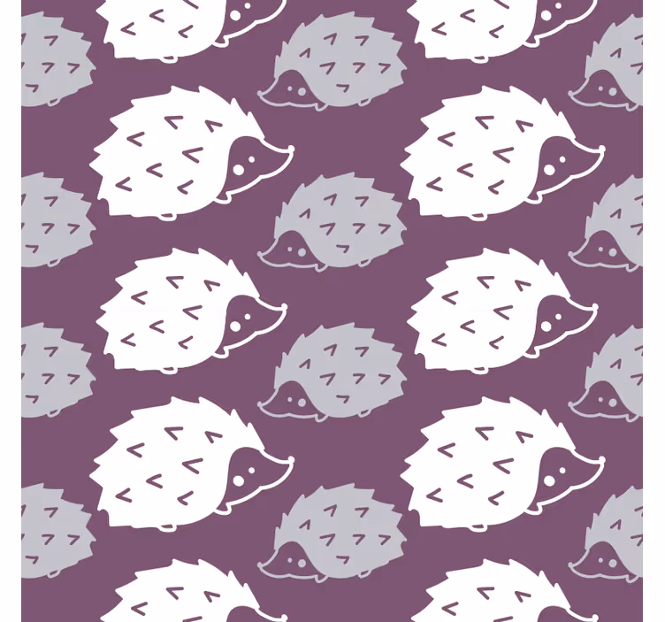 Papel tapiz para recámara diseño de erizos adorables - TenVinilo