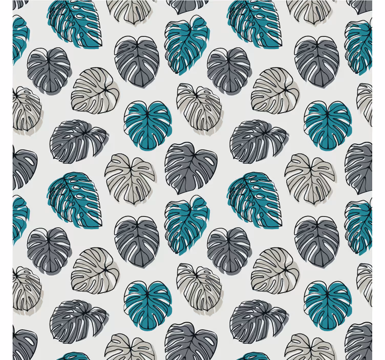 Papel tapiz para recámara patrón hoja monstera - TenVinilo