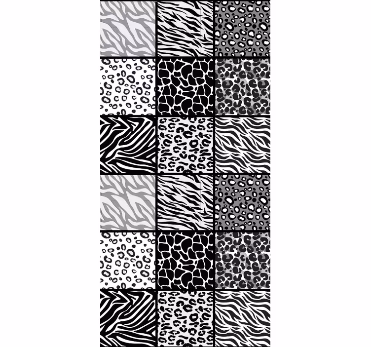 Papel tapiz animales estampados de diferentes animales - TenVinilo
