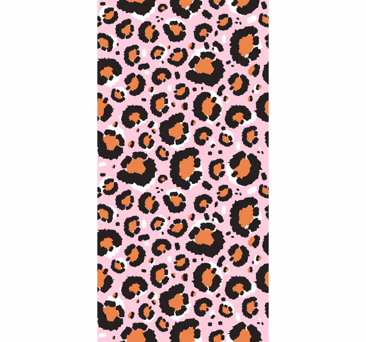 Papel tapiz animales motivo de leopardo rosa - TenVinilo