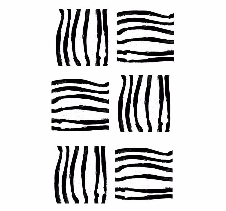 Papel tapiz pasillo rayas blancas y negras - TenVinilo