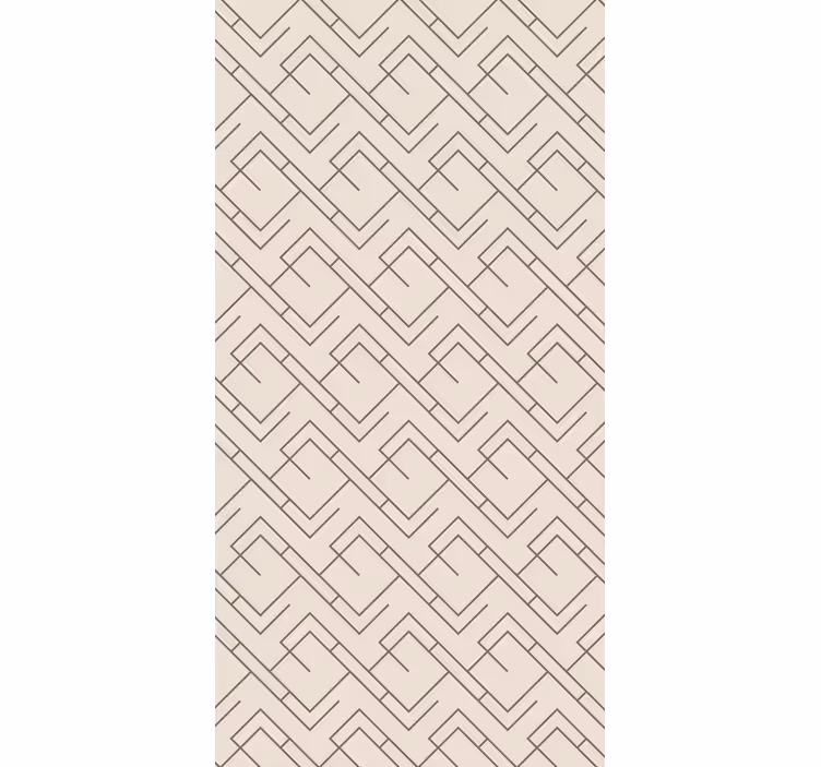 Papel tapiz pasillo diseño laberinto geométrico - TenVinilo