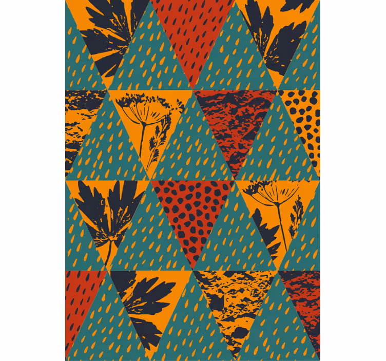 Papel tapiz pasillo arte geométrico lluvia - TenVinilo