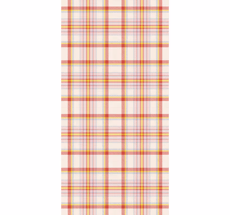 Papel tapiz pasillo cuadros de tartán escocés - TenVinilo