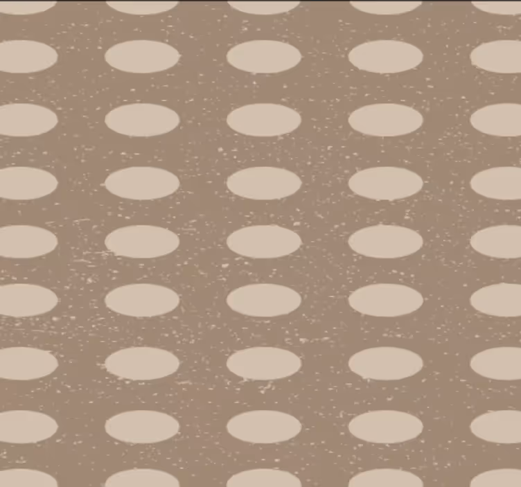 Papel tapiz pasillo patrón de círculos marrones - TenVinilo