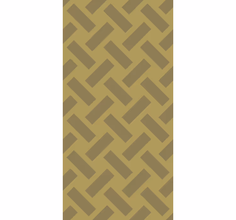 Papel tapiz pasillo patrón geométrico amarillo cuadrado - TenVinilo