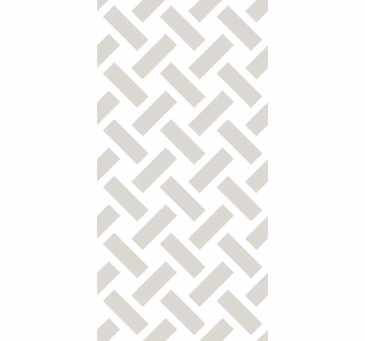 Papel tapiz pasillo patrón geométrico blanco cuadrado - TenVinilo