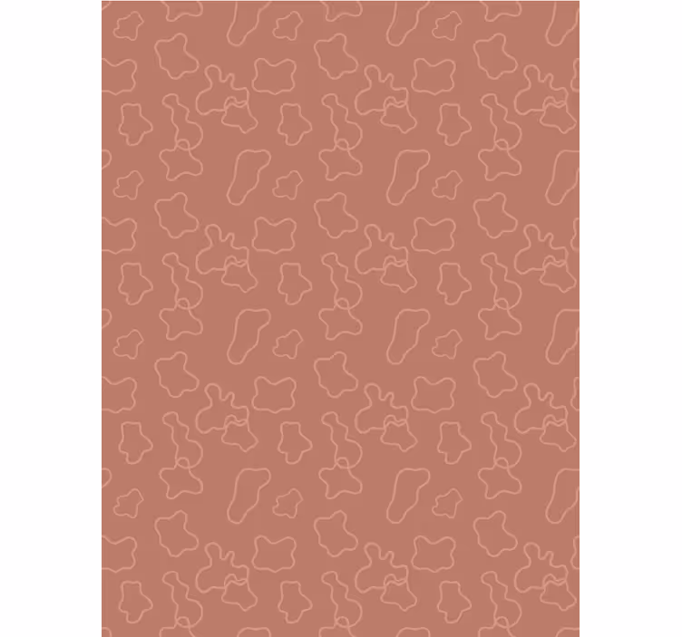 Papel tapiz comedor terracota círculos irregulares - TenVinilo