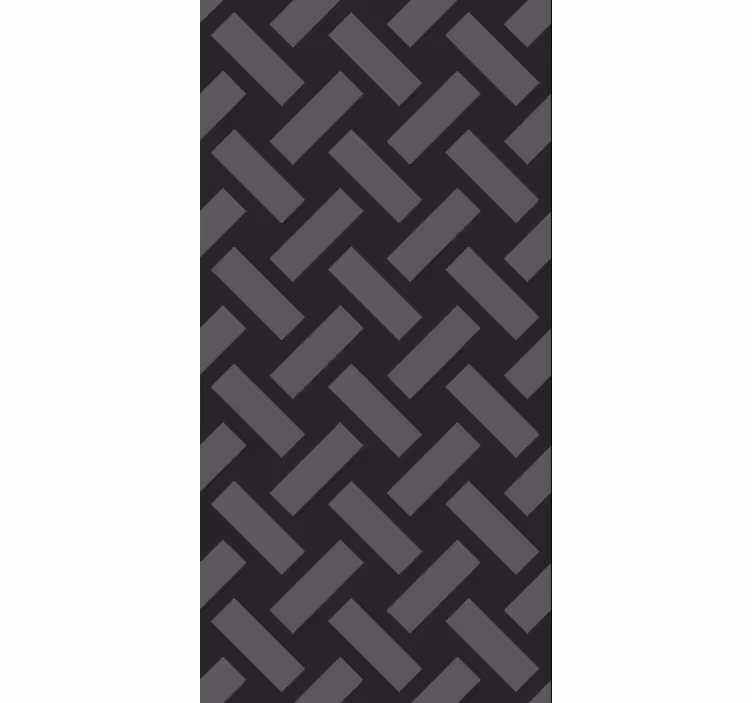 Papel tapiz comedor patrón cuadrado negro geométrico - TenVinilo