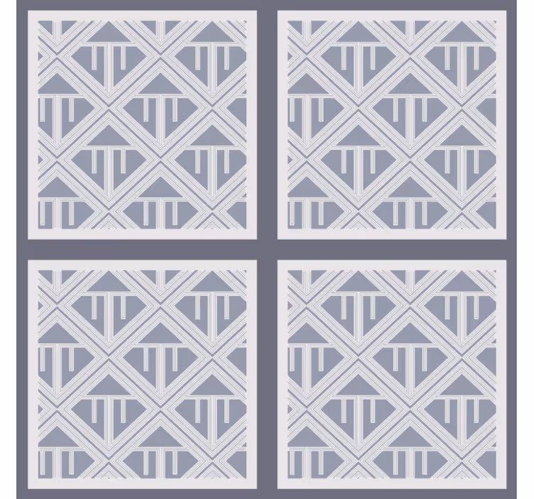 Papel tapiz comedor patrón geométrico array - TenVinilo