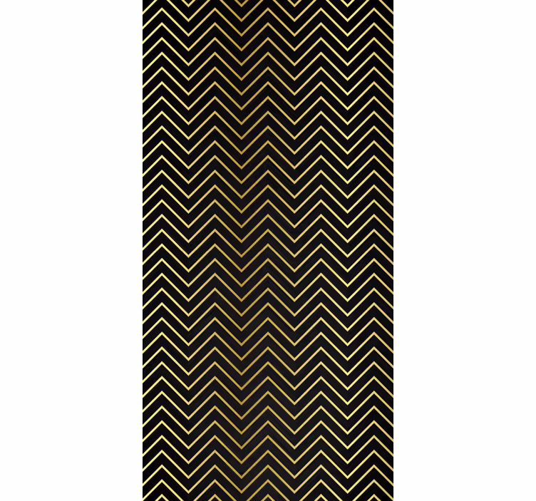 Papel tapiz geométrico motivo chevron dorado - TenVinilo