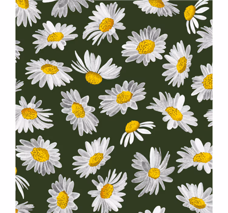 Papel tapiz naturaleza campo de margaritas - TenVinilo