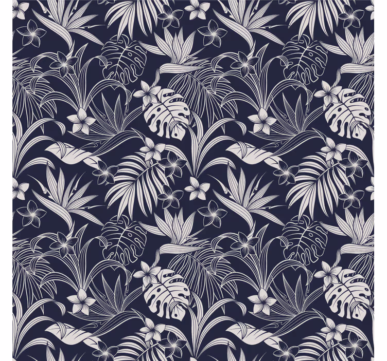 Papel tapiz naturaleza patrón floral tropical - TenVinilo
