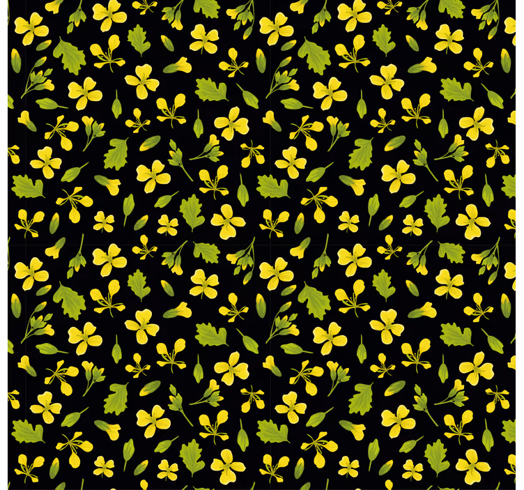 Papel tapiz naturaleza patrón floral vibrante - TenVinilo