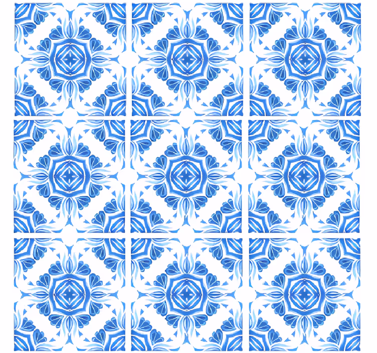 Papel tapiz piedra patrón clásico azul - TenVinilo
