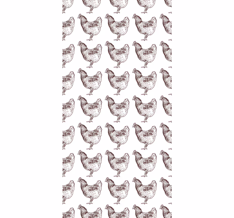 Papel tapiz infantil diseño de pollo original - TenVinilo