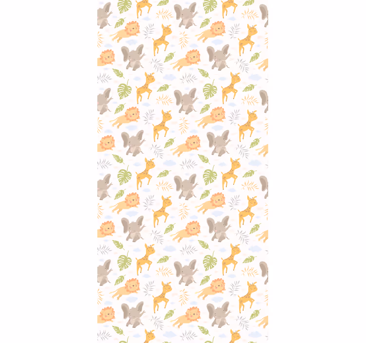 Papel tapiz infantil safari minimalista nórdico - TenVinilo