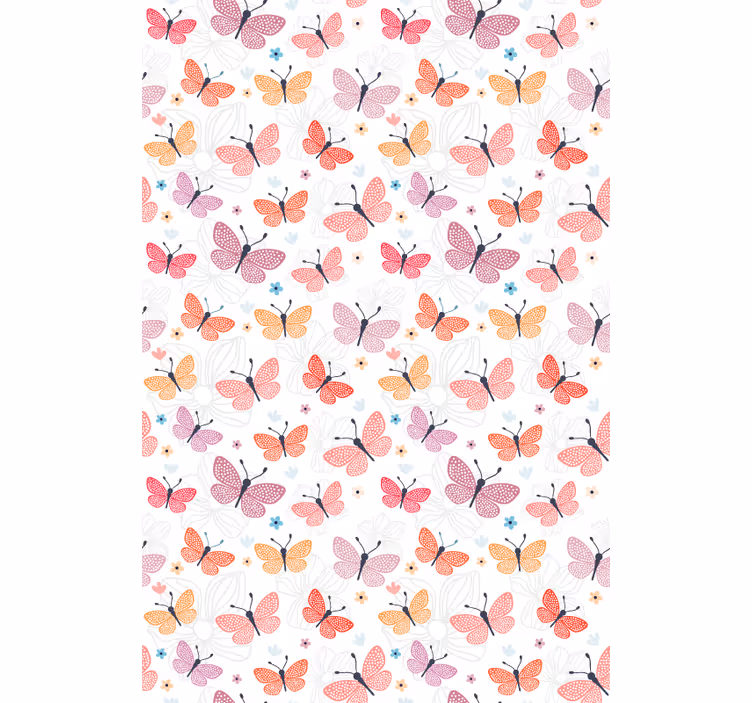 Papel tapiz infantil mariposas volando - TenVinilo