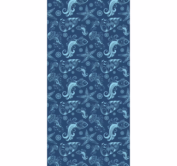 Papel tapiz infantil fauna del océano - TenVinilo