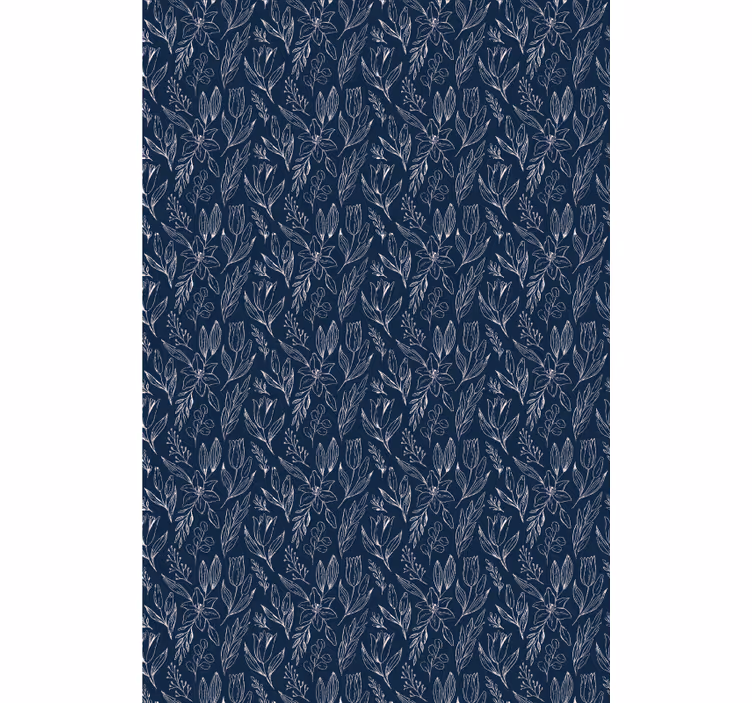 Papel tapiz pasillo diseño floral de lirios - TenVinilo