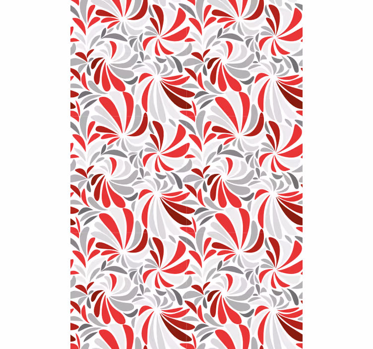 Papel tapiz pasillo motivo de espiral floral - TenVinilo