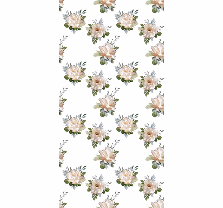 Papel tapiz pasillo arreglo blanco delicado - TenVinilo