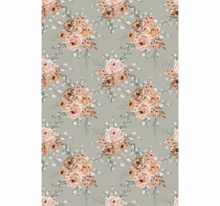 Papel tapiz pasillo hermoso arreglo beige - TenVinilo