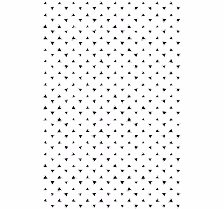 Papel tapiz nórdico triángulos 3d en blanco y negro - TenVinilo