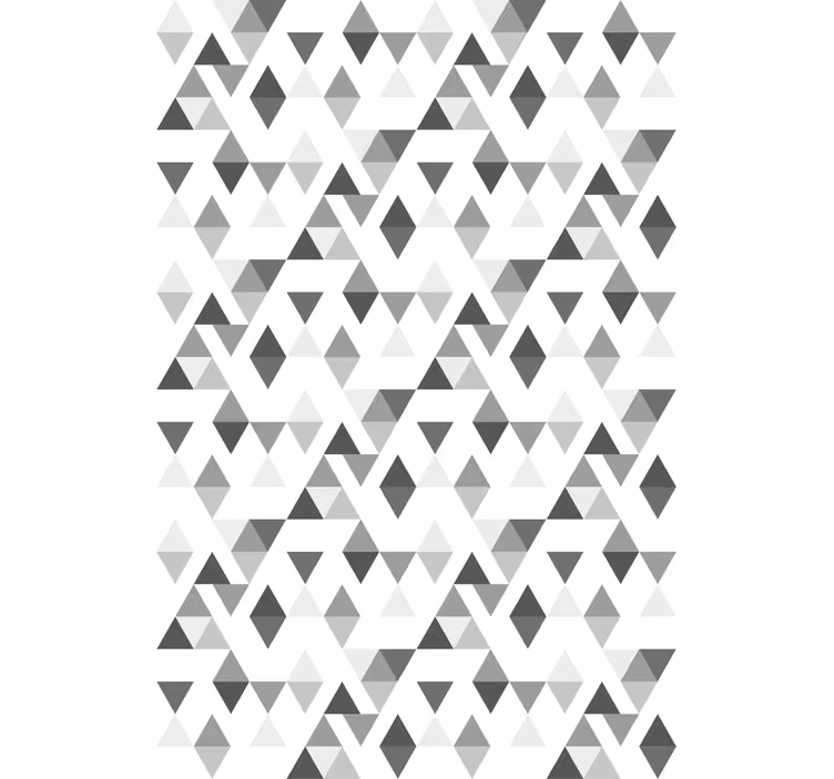 Papel tapiz nórdico triángulos grises y blancos - TenVinilo