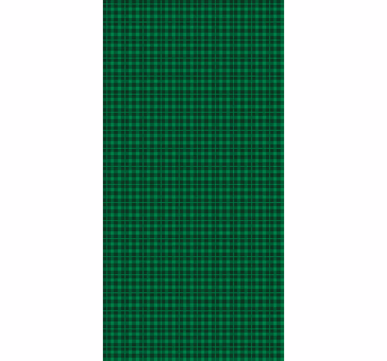 Papel tapiz textura cuadro escocés verde clásico - TenVinilo