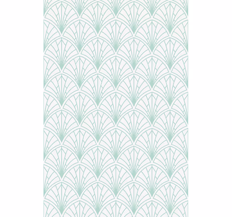 Papel tapiz textura diseño geométrico de hojas verdes - TenVinilo