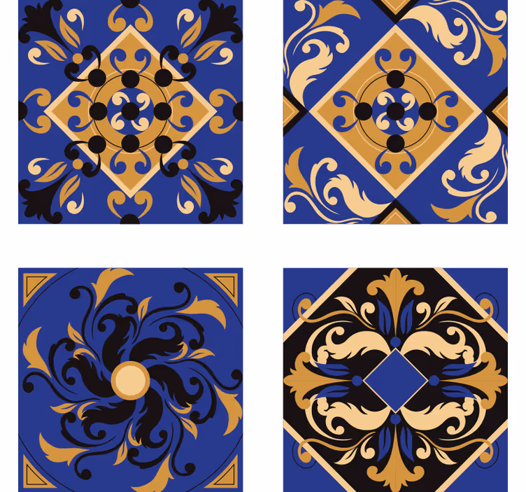 Papel tapiz azulejos azulejos ornamentales - TenVinilo