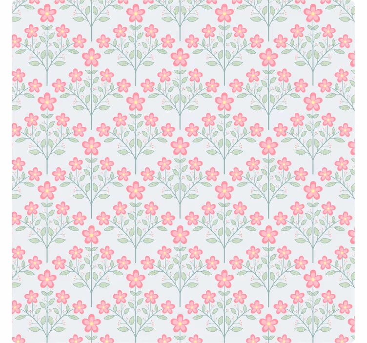 Papel tapiz azulejos floral pequeño - TenVinilo