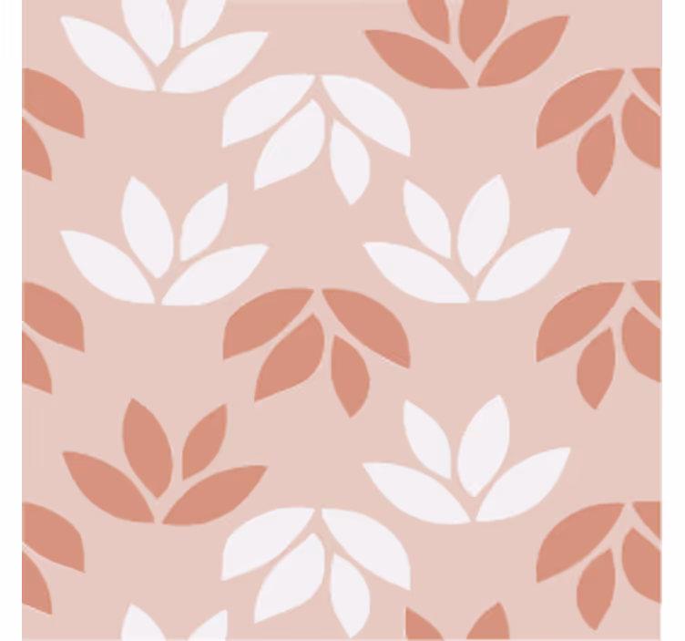 Papel tapiz vintage posavasos rosa floral hoja - TenVinilo