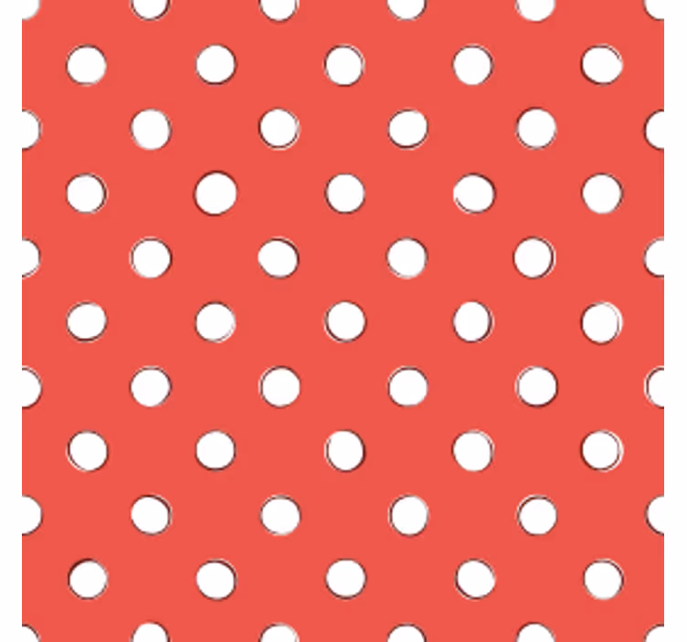 Papel tapiz vintage lunares retro blancos fondo rojo - TenVinilo