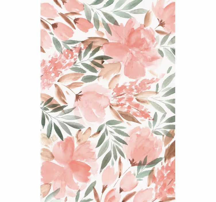 Papel tapiz flores florales en floración - TenVinilo