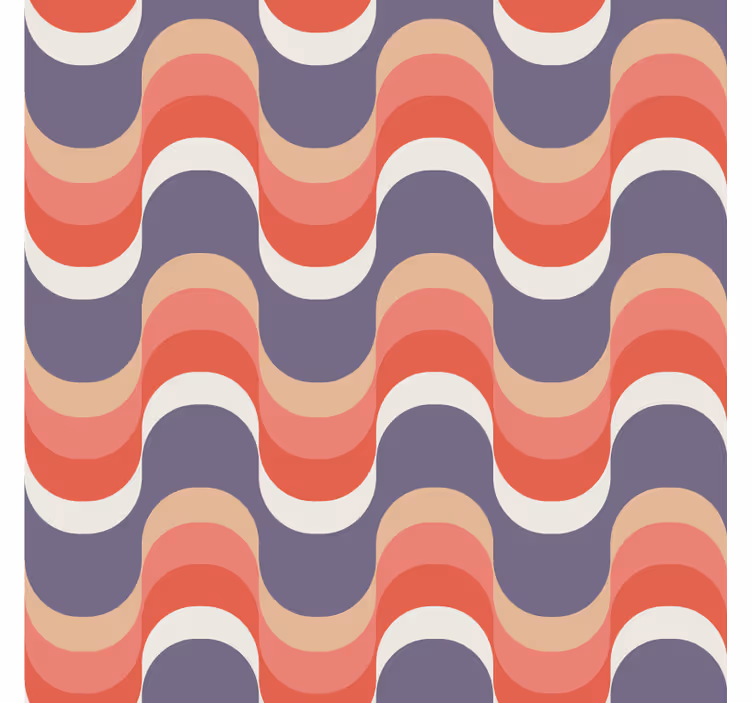 Papel tapiz geométrico diseño de patrones ondulados - TenVinilo