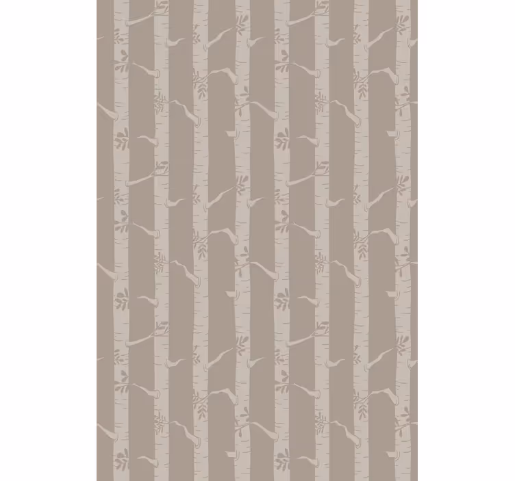 Papel tapiz árboles patrón escandinavo de árboles delgados - TenVinilo