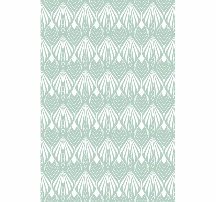 Papel tapiz oficina patrón hojas verdes pastel - TenVinilo