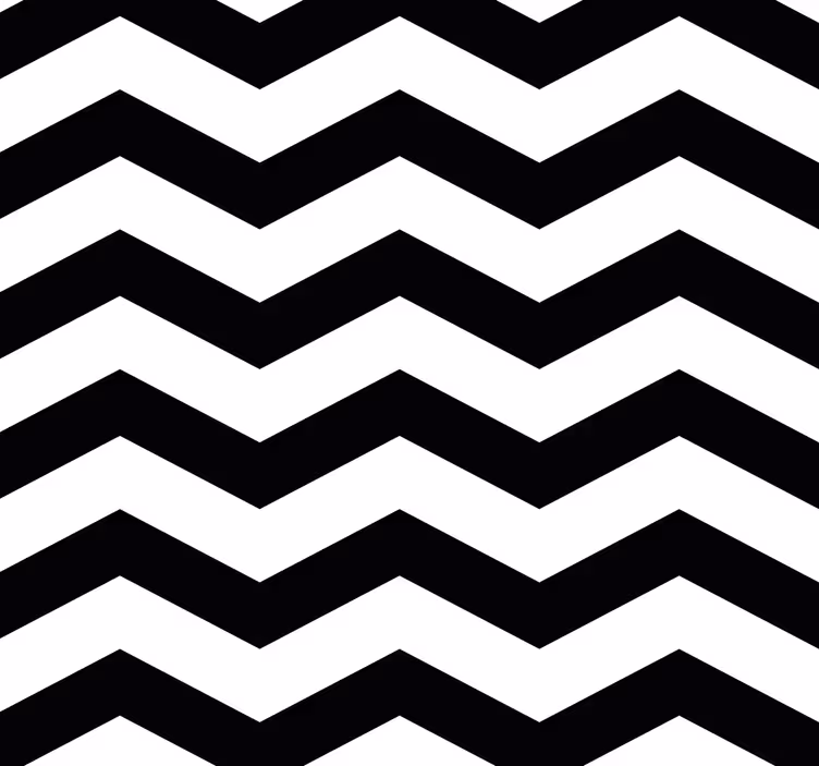 Papel tapiz cocina patrón de chevron blanco y negro - TenVinilo