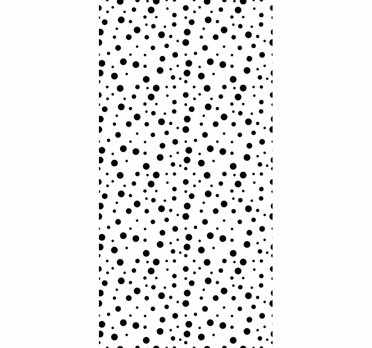 Papel tapiz moderno puntos negros sobre blanco - TenVinilo
