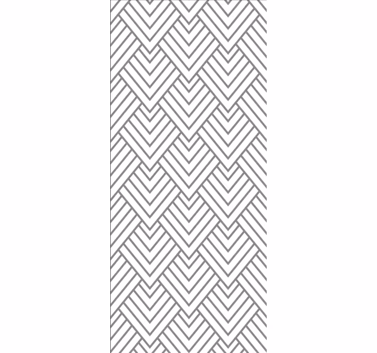 Papel tapiz baño diseño chevron gris - TenVinilo