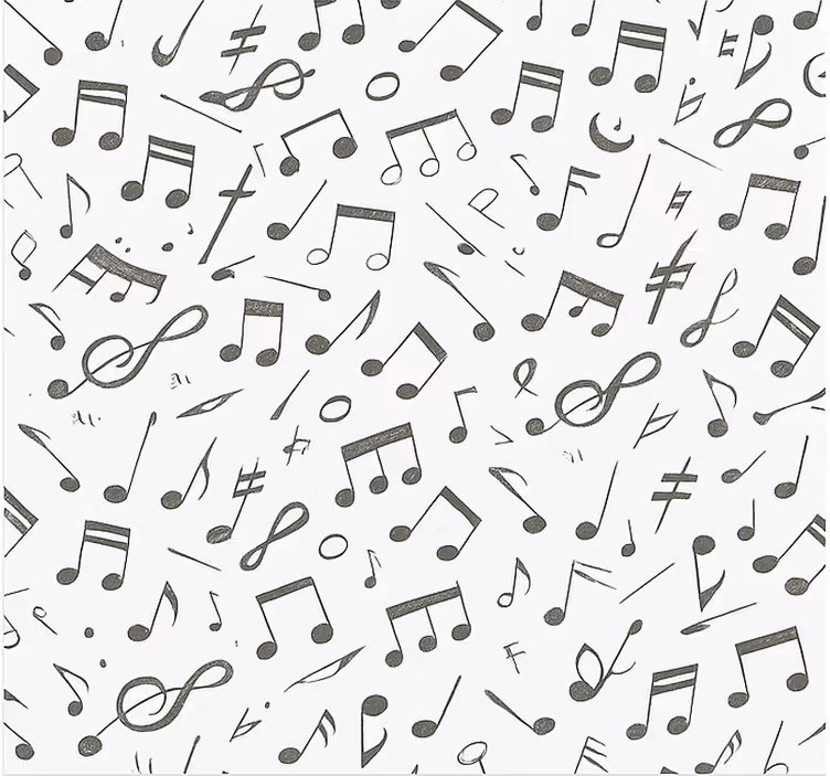 Papel tapiz juvenil estampado de notas musicales - TenVinilo