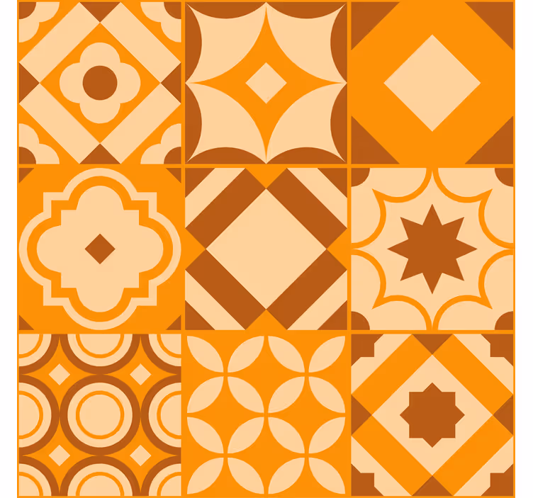 Papel tapiz cocina azulejos rústicos - TenVinilo