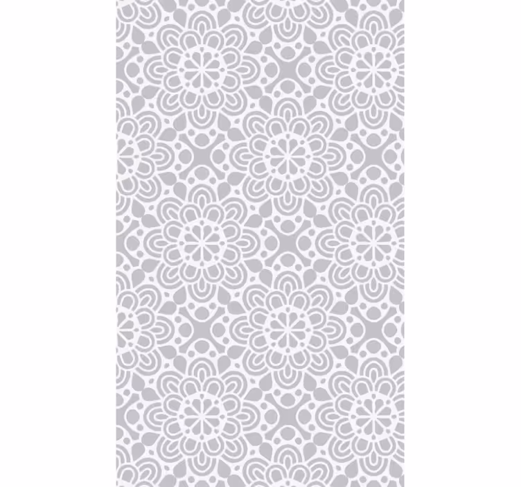 Papel tapiz cocina alfombra vinílica formas florales - TenVinilo